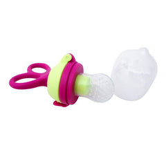 Baby Food Feeder Pacifier with Rotate Handle and Cap Nibbler