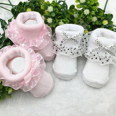 Princess Lace Ruffle Frilly Non-slip Cotton Ankle Socks