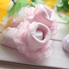 Princess Lace Ruffle Frilly Non-slip Cotton Ankle Socks