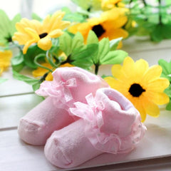 Princess Lace Ruffle Frilly Non-slip Cotton Ankle Socks