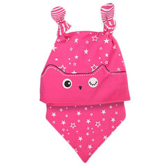 Spring Owl Pocket Hat + Bibs Set