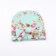 Flower Hat Beanie With Bow Hat