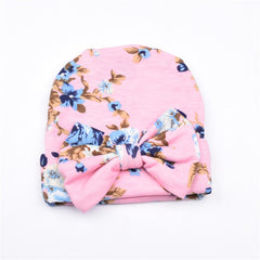 Flower Hat Beanie With Bow Hat