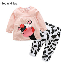 Little Cow Spring Autumn Clothing Set