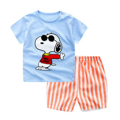 Little Whale Printed Clothing Set