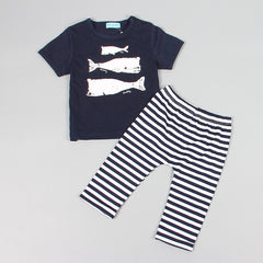 Printed Cotton Infant Clothing Set