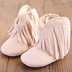 Moccasin Moccs Solid Fringe Shoes