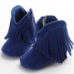 Moccasin Moccs Solid Fringe Shoes