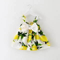 Lemon Print Princess Dress