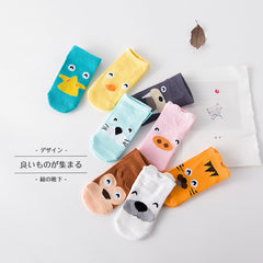 Cartoon Printed Anti Slip Socks 6pcs