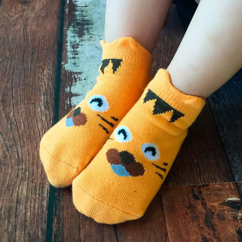 Cartoon Printed Anti Slip Socks 6pcs