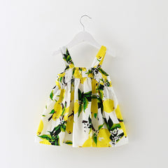 Lemon Print Princess Dress