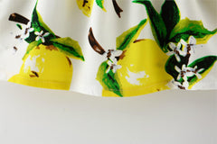 Lemon Print Princess Dress