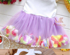 Mini Tutu Dress Petal Hem Floral Dress