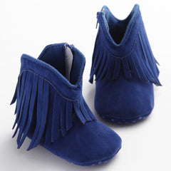 Moccasin Moccs Solid Fringe Shoes