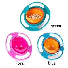 Universal 360 Rotate Spill-Proof Bowl Dishes