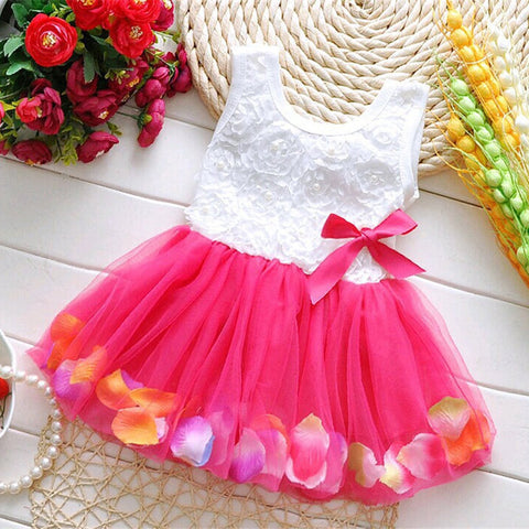 Mini Tutu Dress Petal Hem Floral Dress